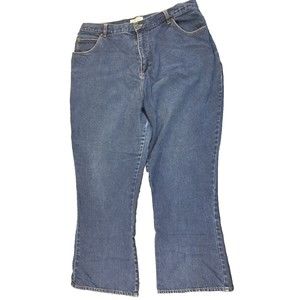 Juke Box Plus Size 18 Women's Blue Denim Pants /Jeans 5-Pocket Button Belt Loops
